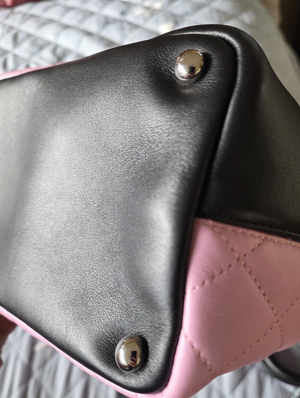 CHANEL Pink Quilted Ligne Cambon Tote - Picture 11 of 13